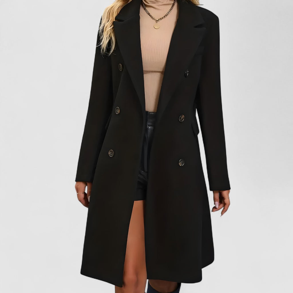 Stylowy Damski Zimowy Trencz | Długi