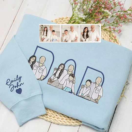 EmbroiLove – Bluza Z Haftowanym Portretem Ze Zdjęcia