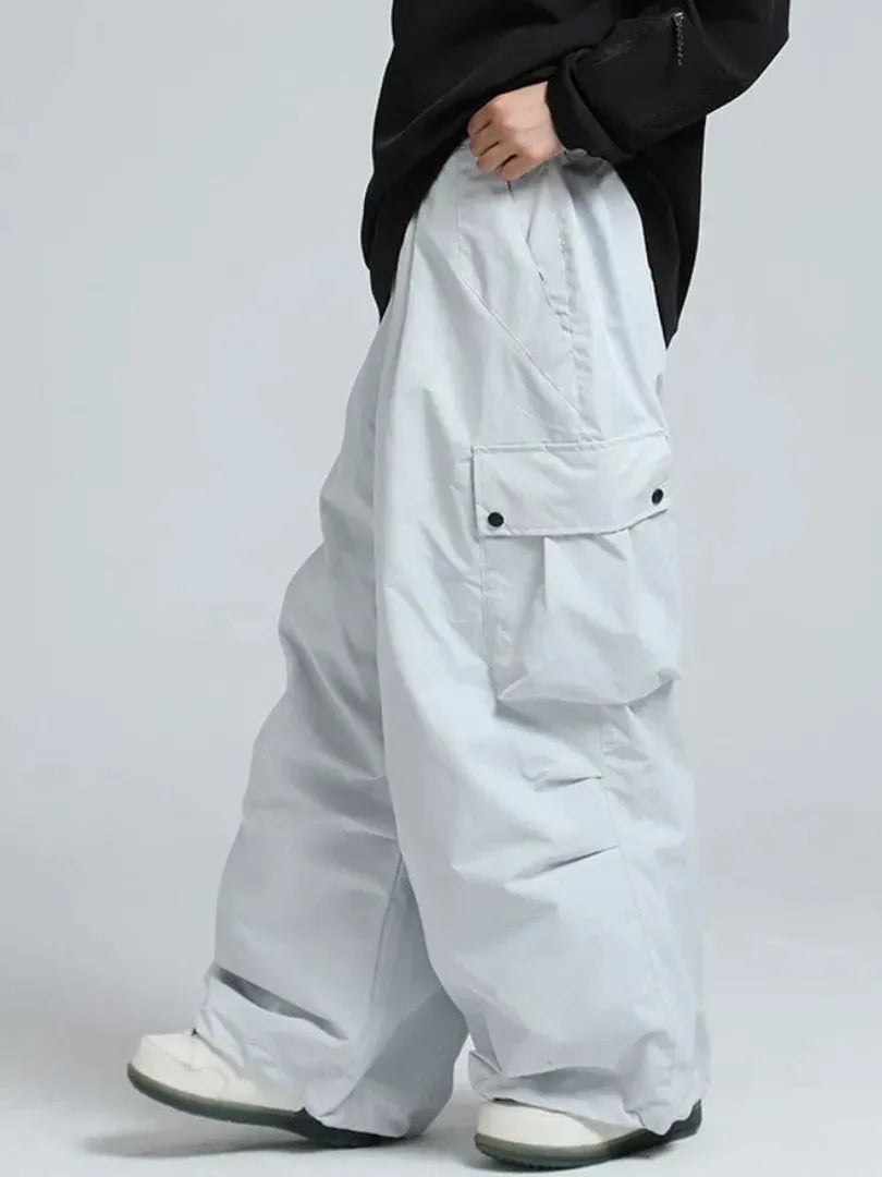 Unisex Spodnie Cargo Snowboardowe – Luźne Spodnie Śniegowe