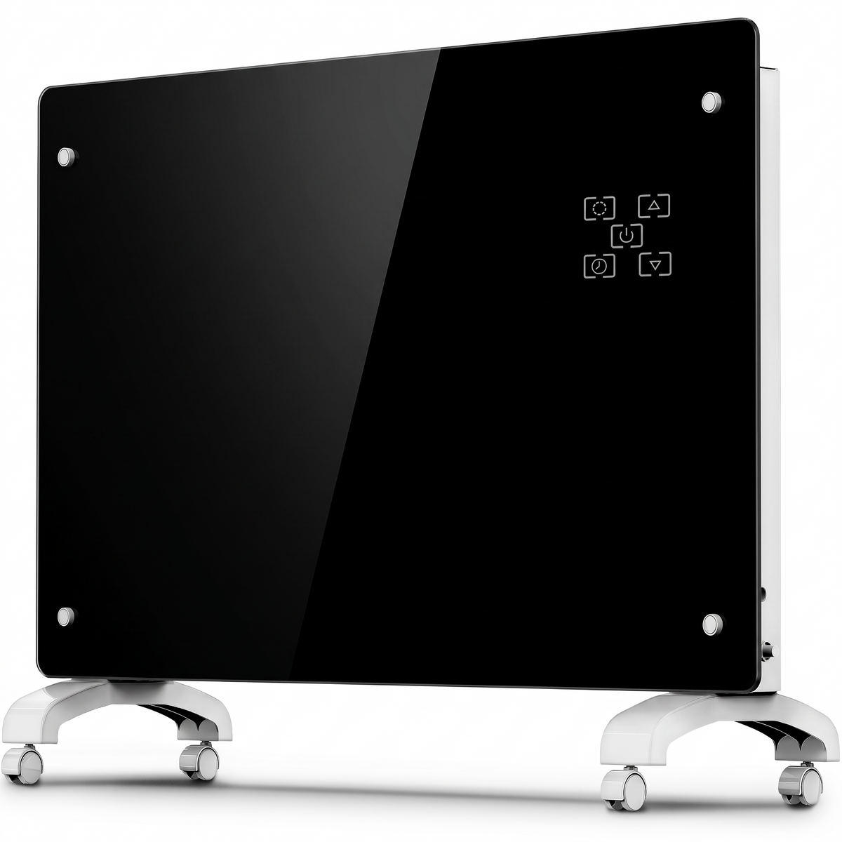 Glass heater 1500/2000 W - convector with thermostat, WiFi, wheels