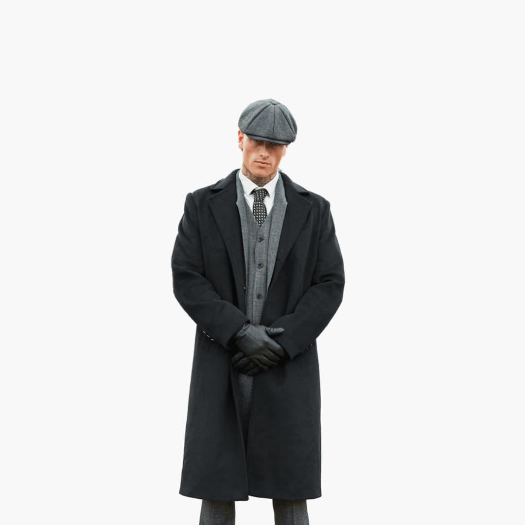 Męskie Czarne Rękawiczki Z Regulowanymi Paskami | Zima