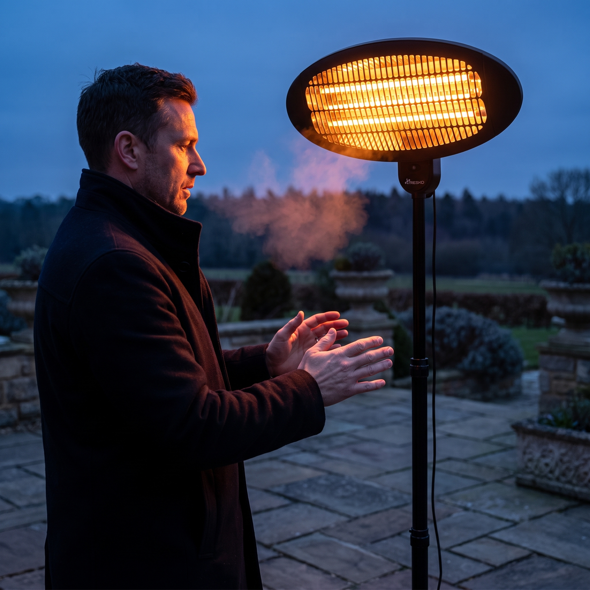 2000 W patio heater, freestanding - 3 levels, LED display