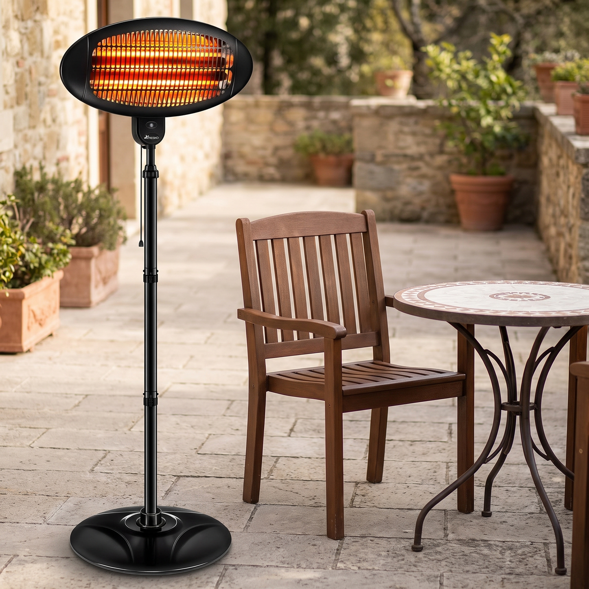 2000 W patio heater, freestanding - 3 levels, LED display