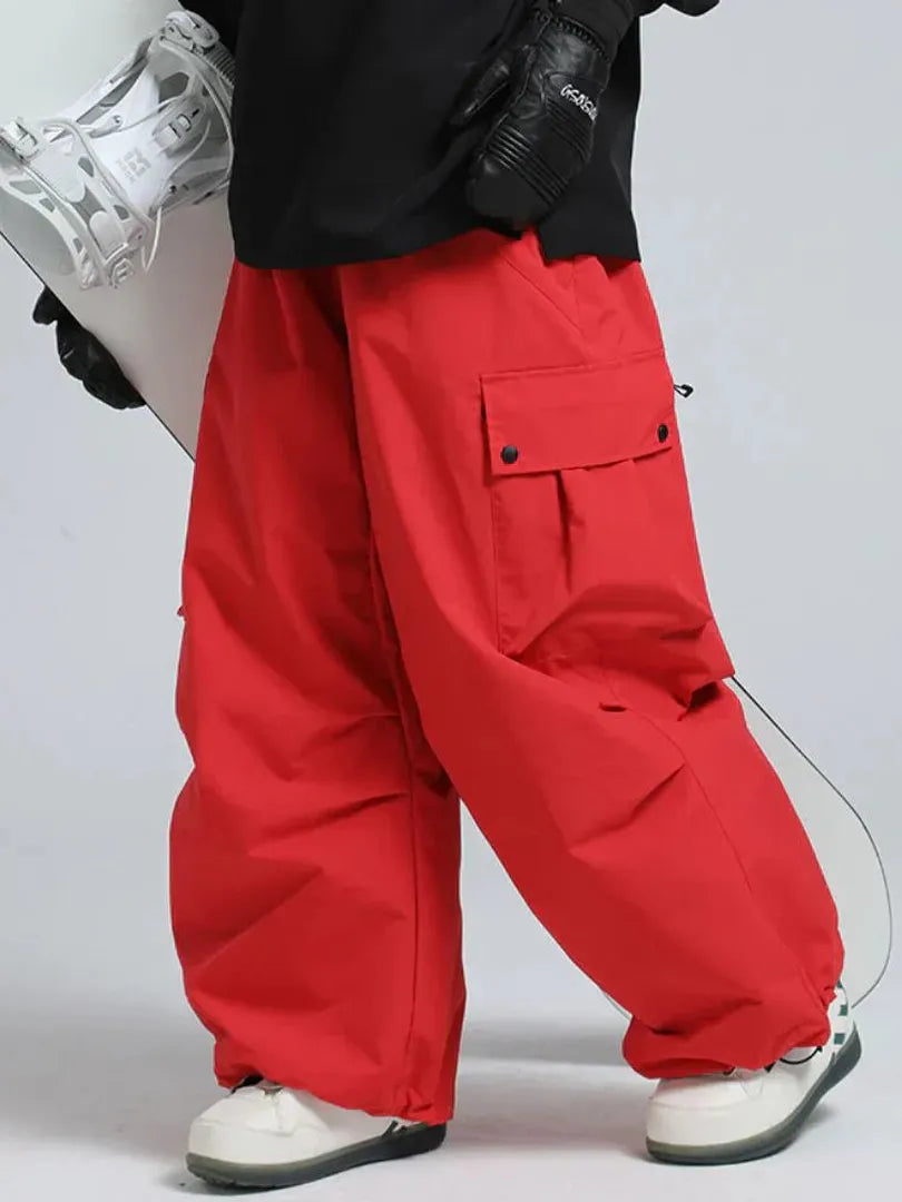Unisex Spodnie Cargo Snowboardowe – Luźne Spodnie Śniegowe
