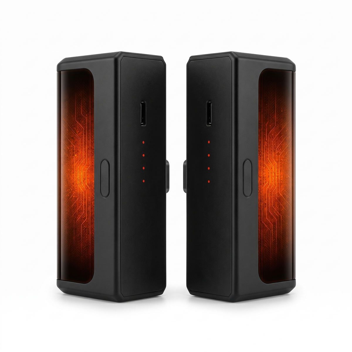 Aluminium hand warmers, 2 pcs. - 6000 mAh, double-sided heating