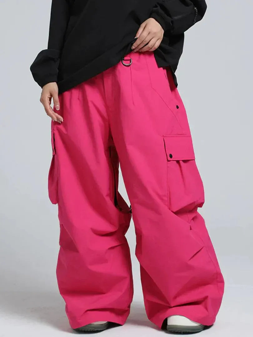 Unisex Spodnie Cargo Snowboardowe – Luźne Spodnie Śniegowe
