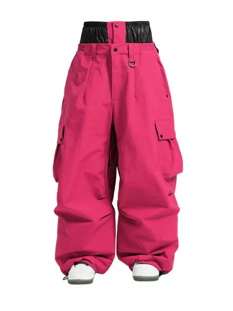 Unisex Spodnie Cargo Snowboardowe – Luźne Spodnie Śniegowe