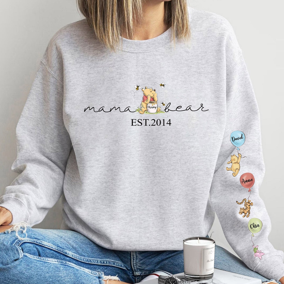 LunaCubs – Bluza Z Haftowanymi Imionami Dzieci Na Rękawie