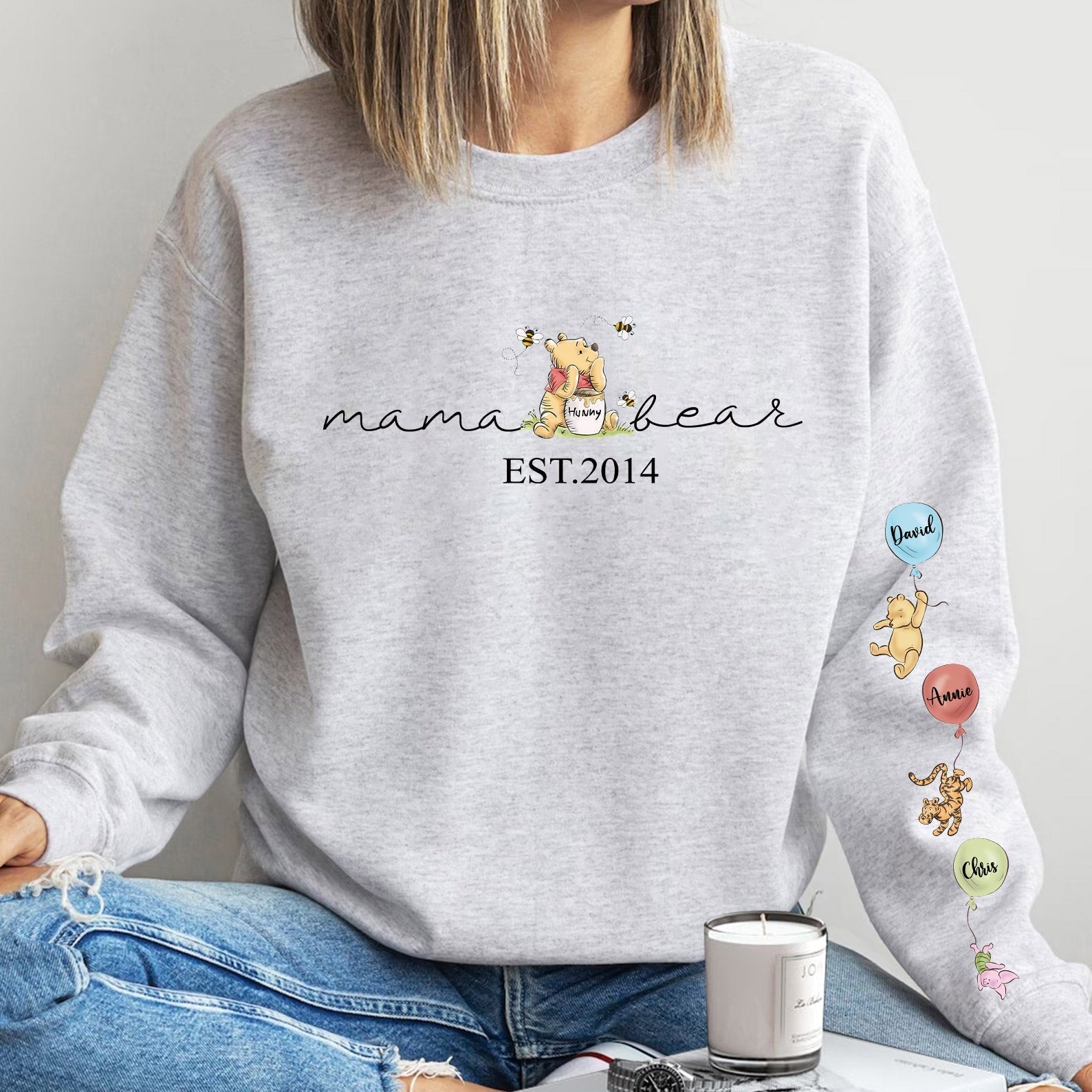 LunaCubs – Bluza Z Haftowanymi Imionami Dzieci Na Rękawie