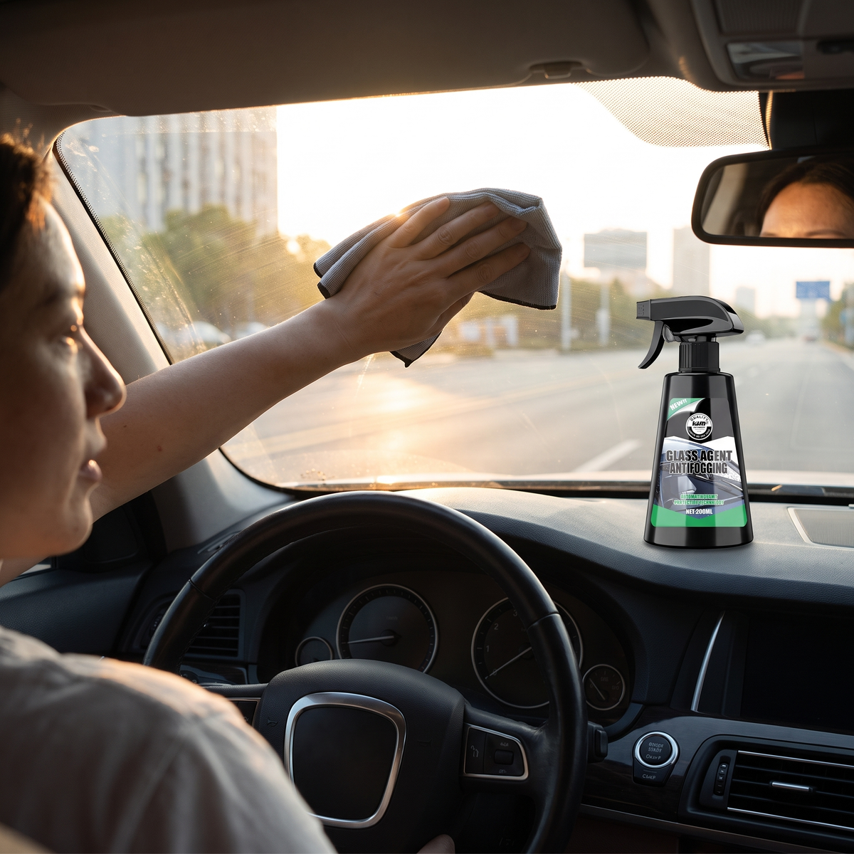 Spray antyparowy do szyb 200 ml - wodoodporna powłoka, ze ściereczką