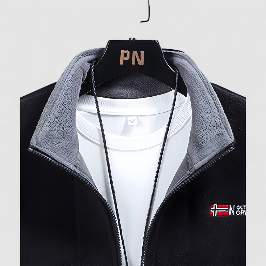 Męska Polarowa Kurtka Z Kołnierzem | Outdoor