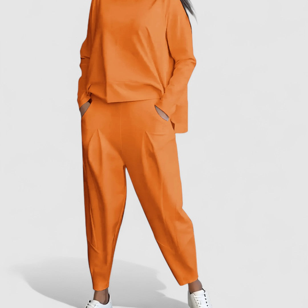 Damski Zestaw Codzienny Top I Spodnie Haremki | Długi Rękaw