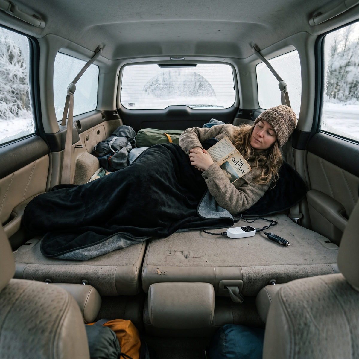 12 V heated car blanket - 9 heat levels, 2/8/12 h timer
