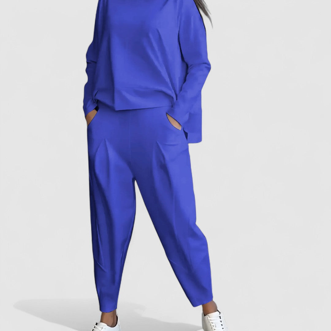 Damski Zestaw Codzienny Top I Spodnie Haremki | Długi Rękaw