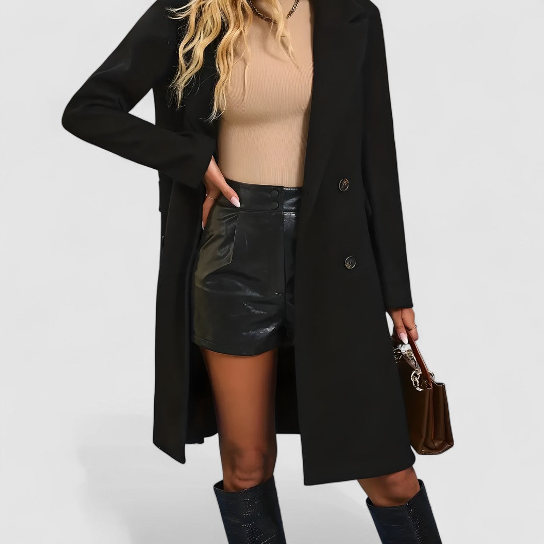 Stylowy Damski Zimowy Trencz | Długi