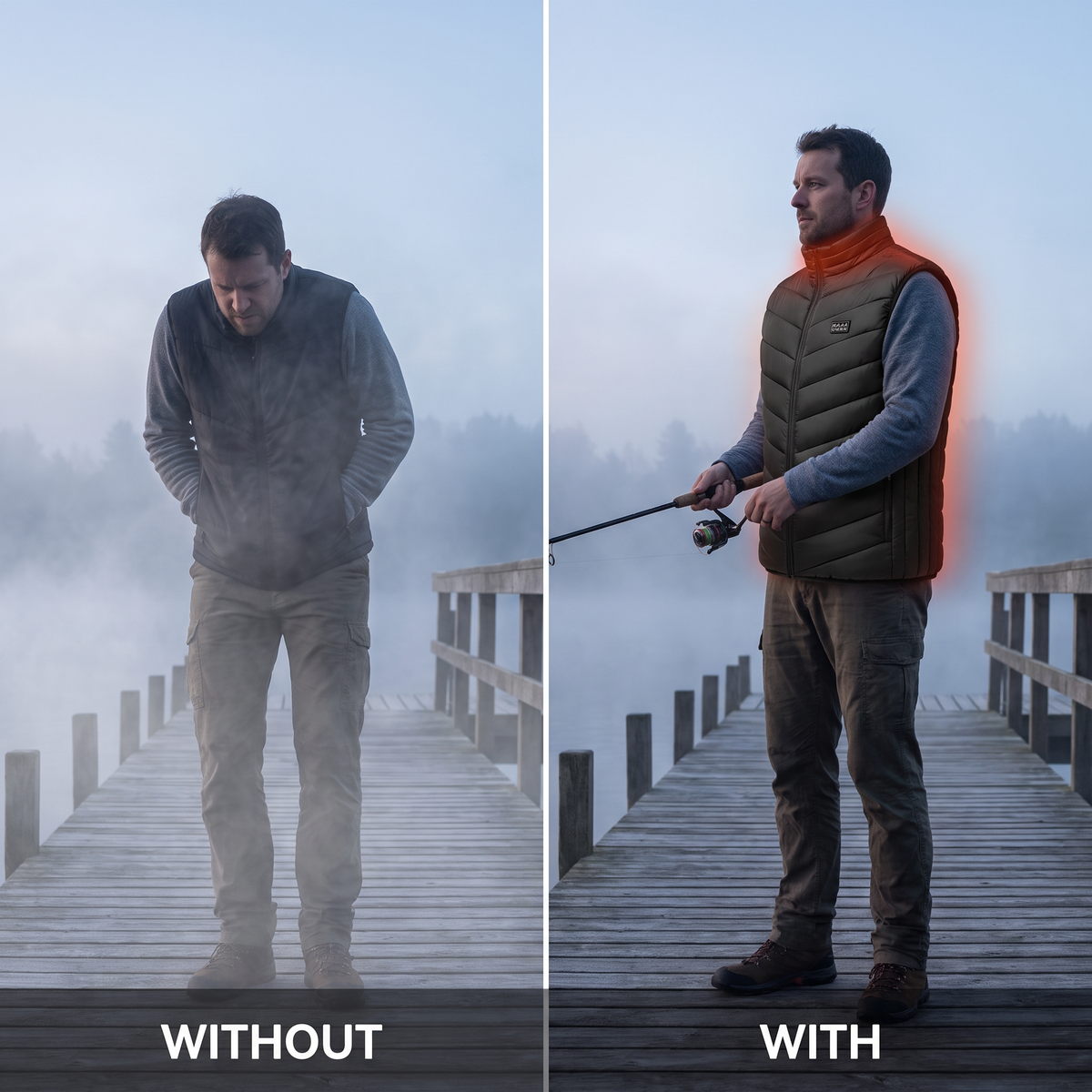 Heated vest, 26 zones - 4 control zones, 3 levels, USB