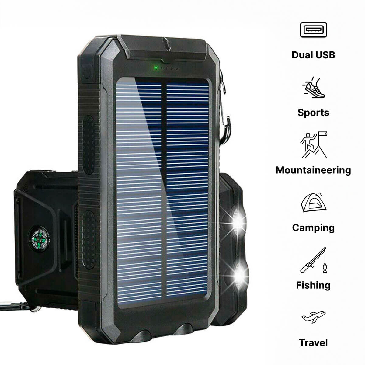 Wodoodporna Power Bank Solarna 20000mAh