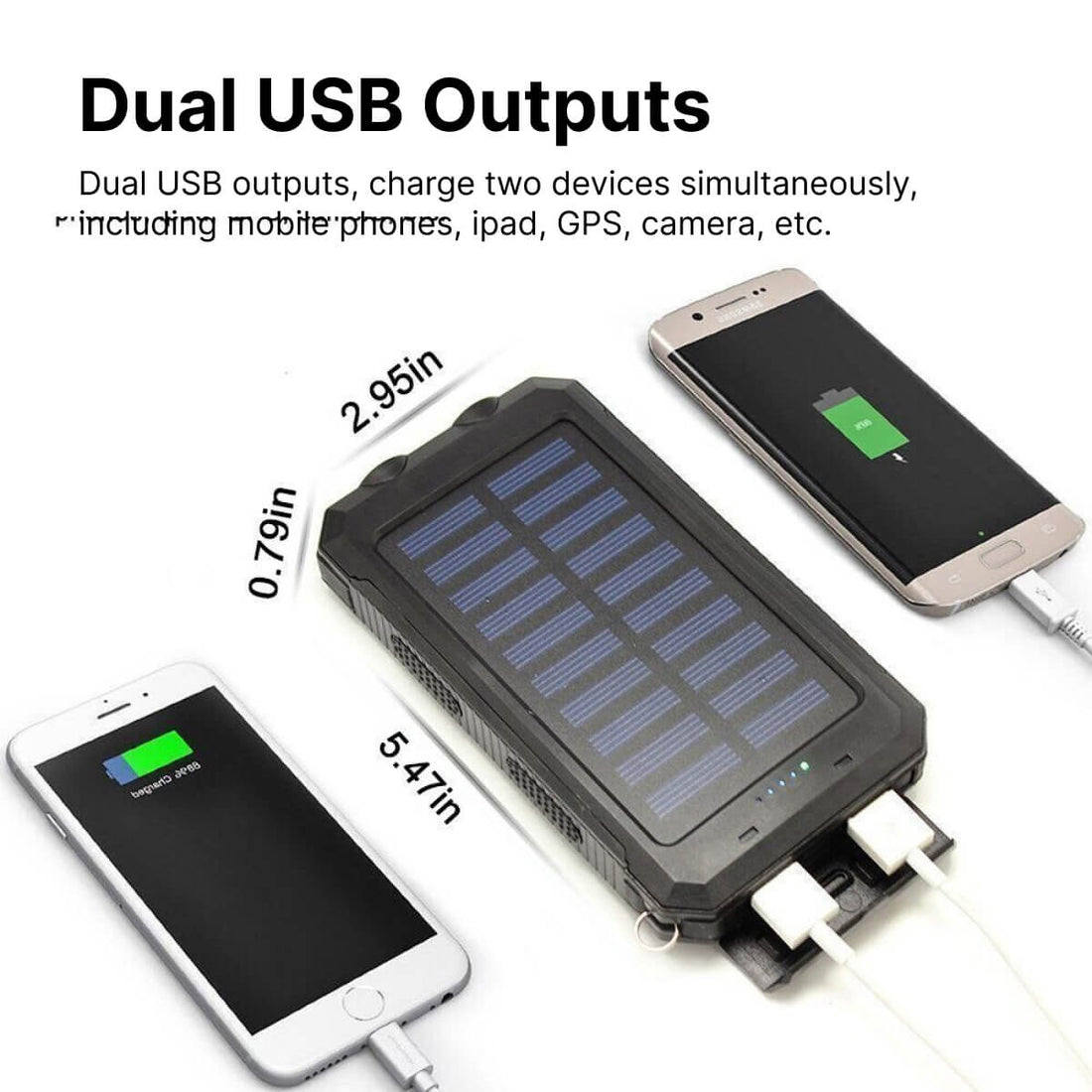Waterproof Solar Power Bank 20000mAh