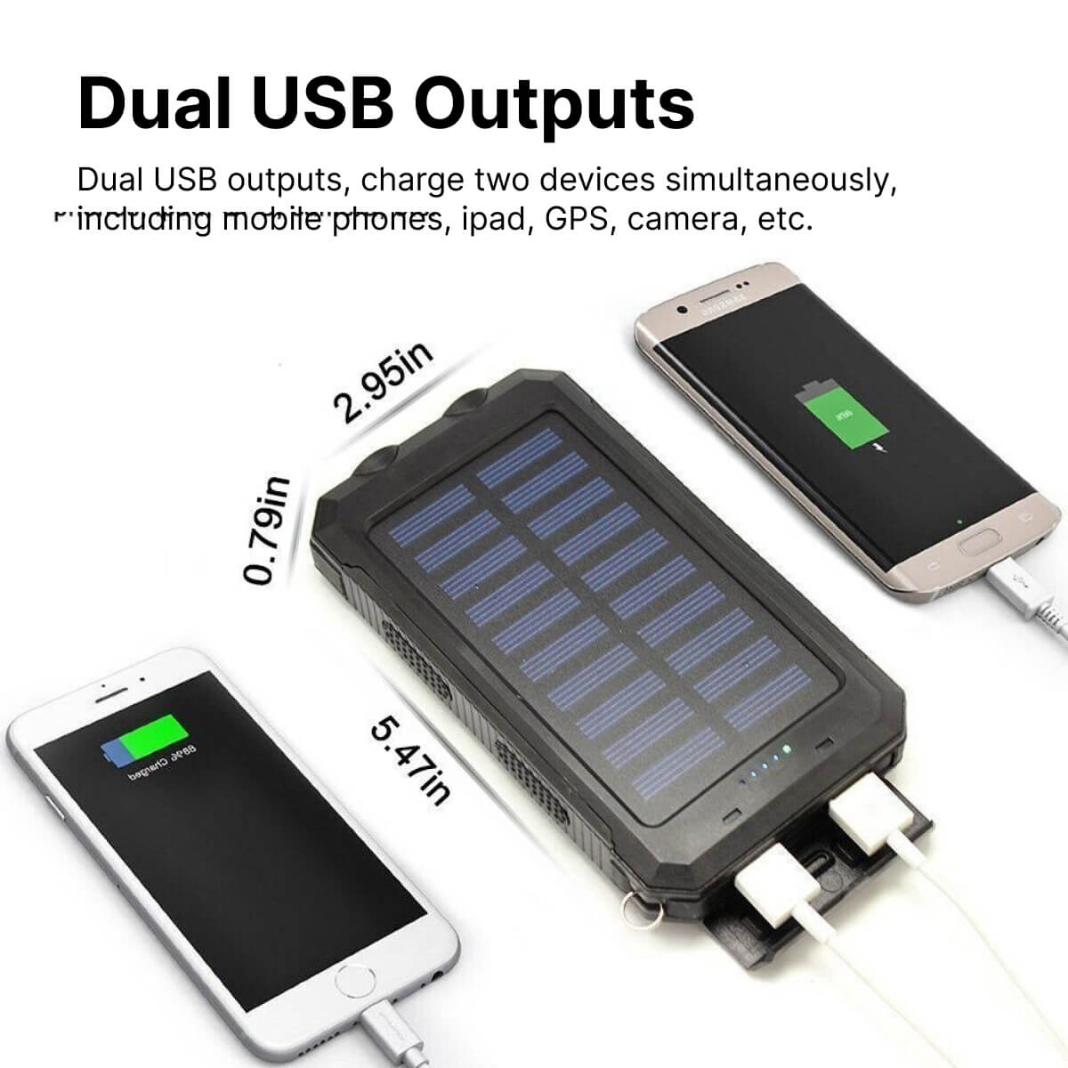 Wodoodporna Power Bank Solarna 20000mAh
