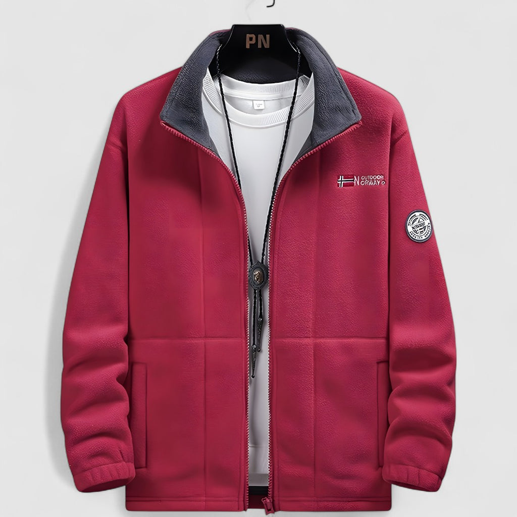 Męska Polarowa Kurtka Z Kołnierzem | Outdoor