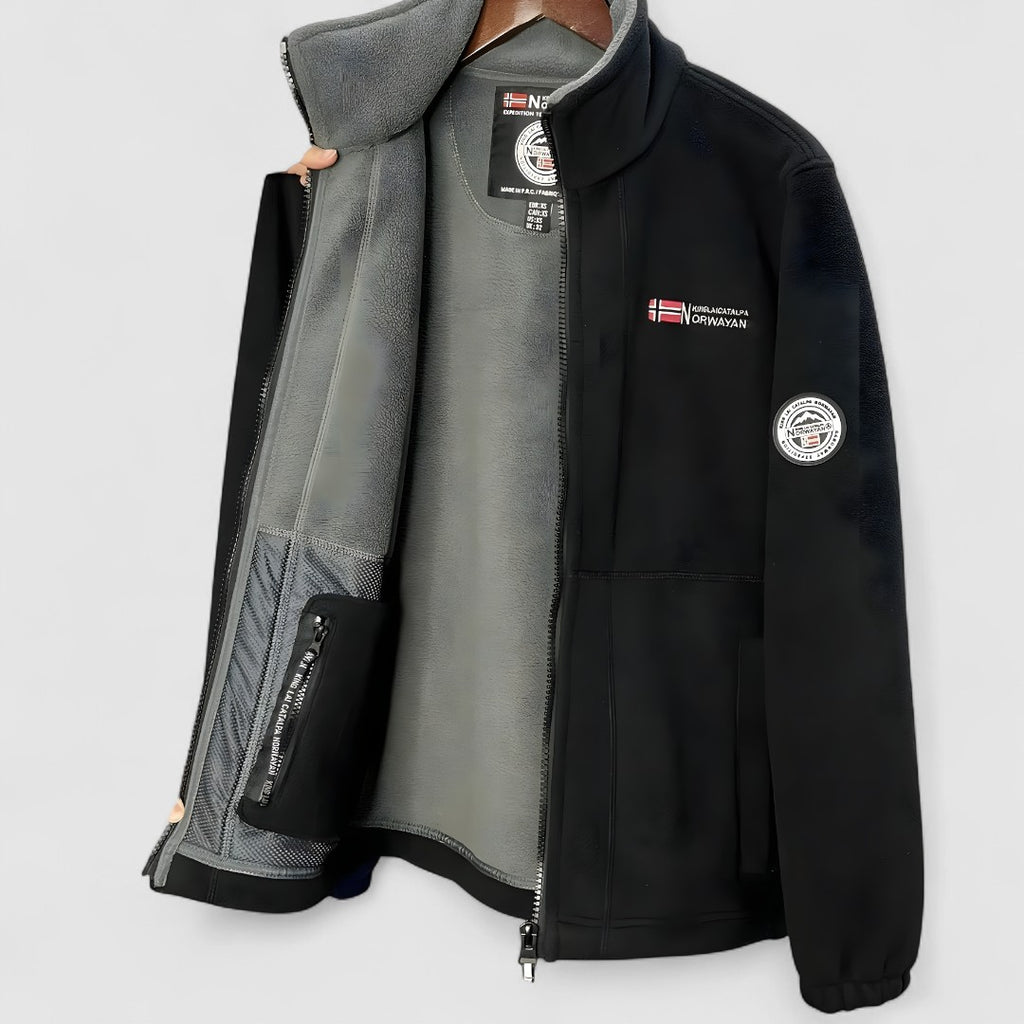 Męska Polarowa Kurtka Z Kołnierzem | Outdoor