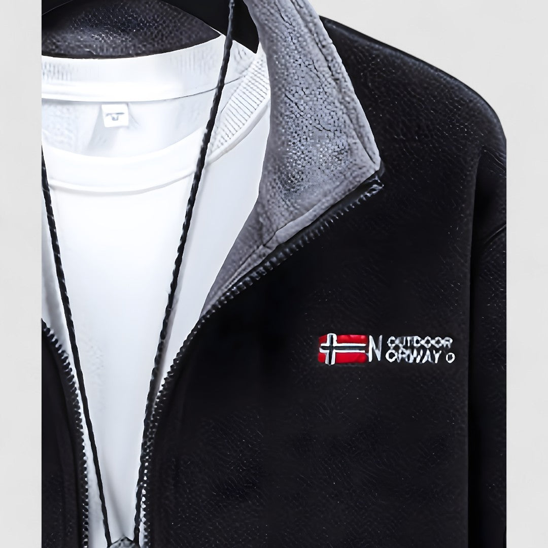 Męska Polarowa Kurtka Z Kołnierzem | Outdoor