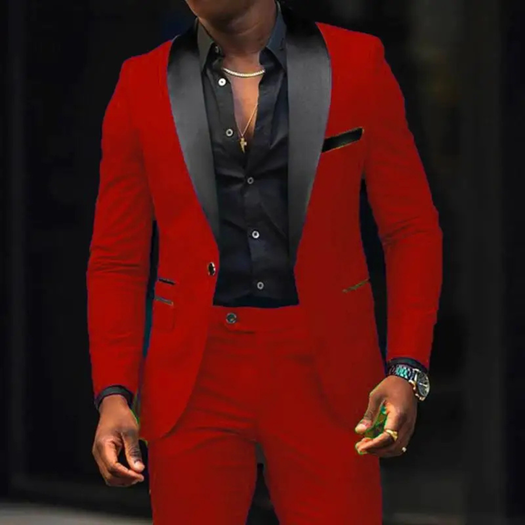 Garnitur Dwuczęściowy Z Klapami – Dopasowany Komplet