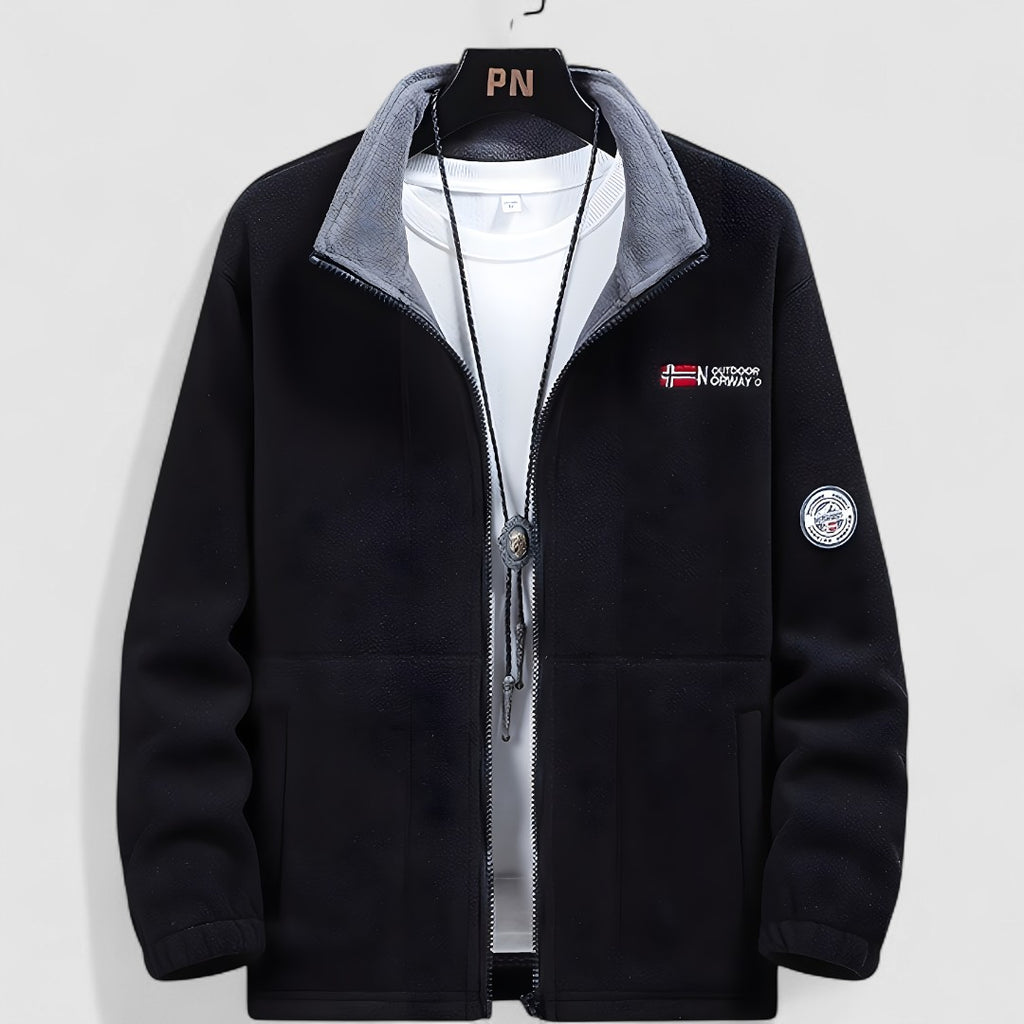 Męska Polarowa Kurtka Z Kołnierzem | Outdoor