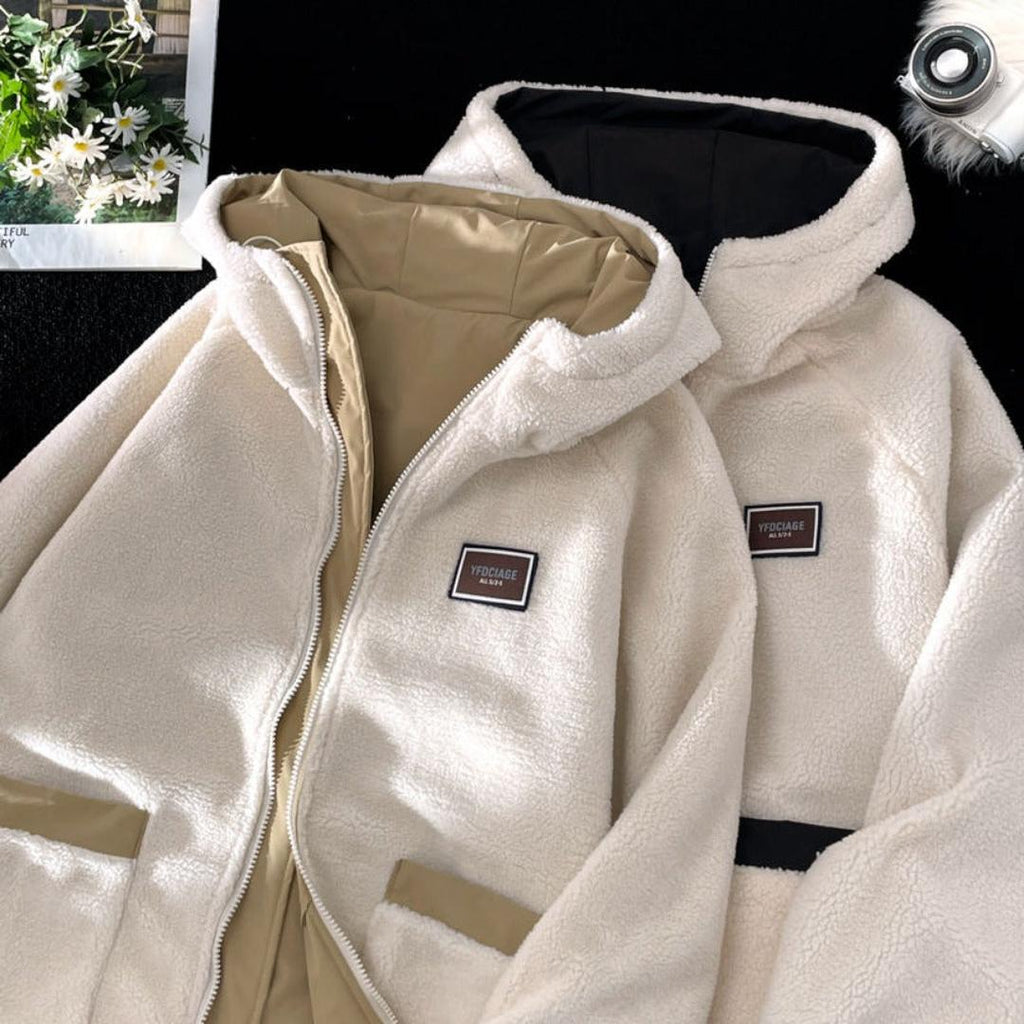 Dwustronna Kurtka Z Kapturem Dla Mężczyzn | Polarowa Podszewka