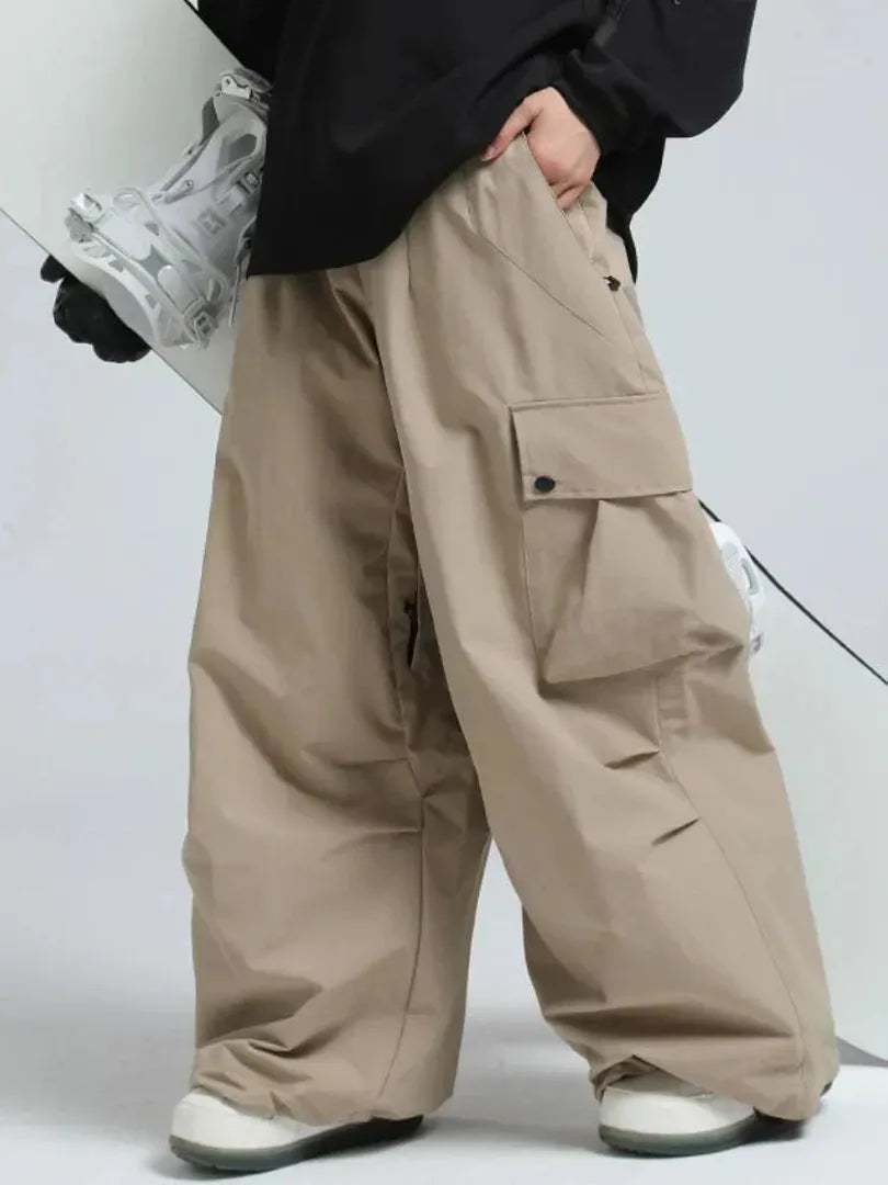 Unisex Spodnie Cargo Snowboardowe – Luźne Spodnie Śniegowe