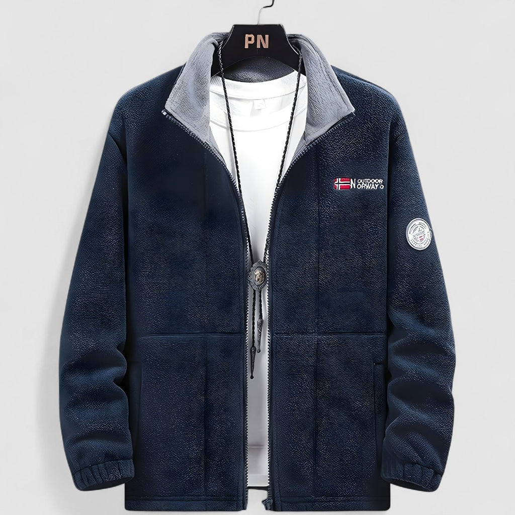 Męska Polarowa Kurtka Z Kołnierzem | Outdoor