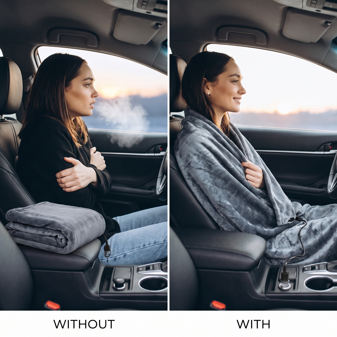 Heated car blanket 12 V 72 W - 9 levels, timer, 150 x 100 cm