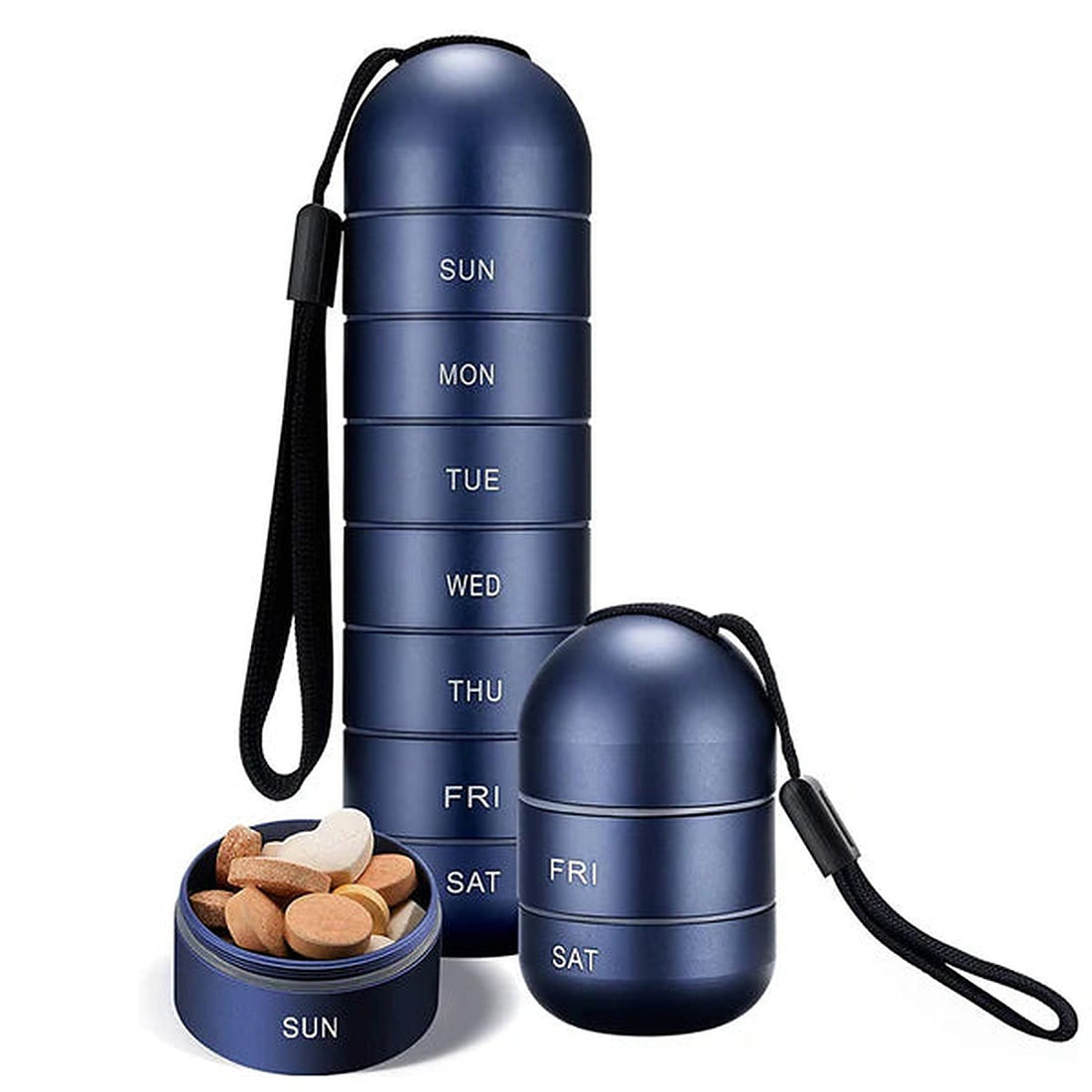 7-Day Aluminum Pill Organizer for Travel