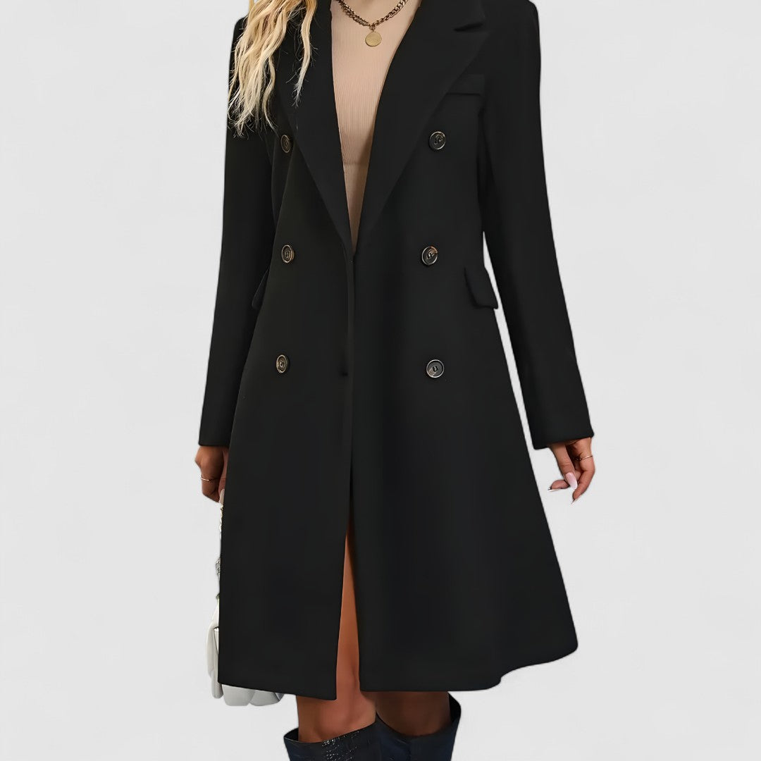 Stylowy Damski Zimowy Trencz | Długi