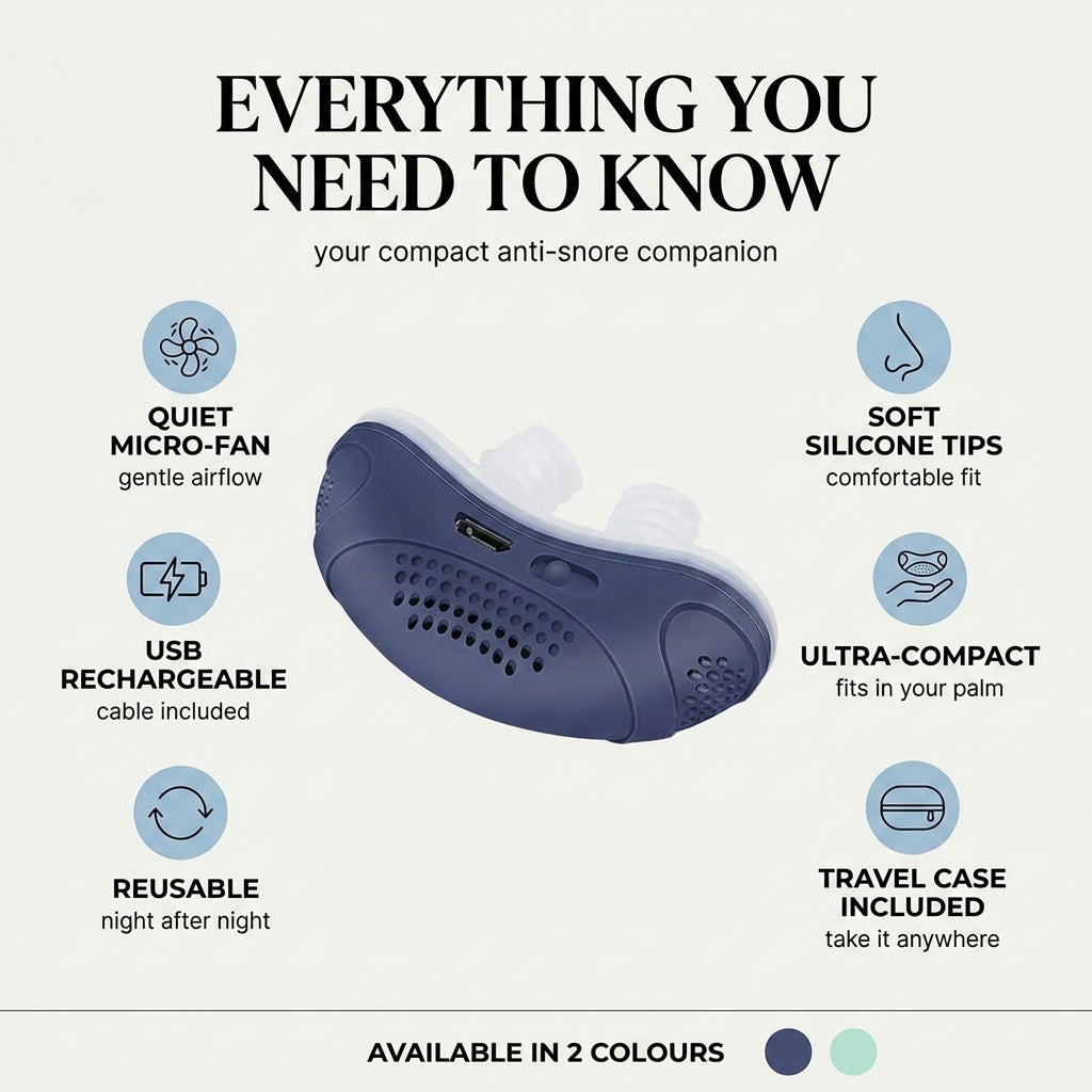 Features & specifications - rechargeable anti-snoring device