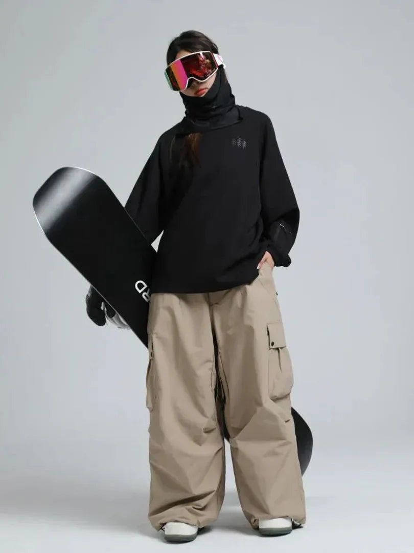 Unisex Spodnie Cargo Snowboardowe – Luźne Spodnie Śniegowe