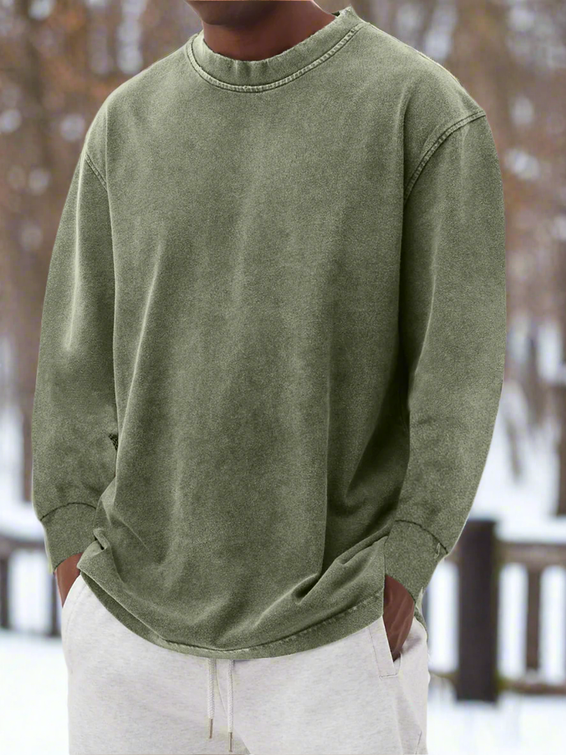 Bluza z długim rękawem i okrągłym dekoltem