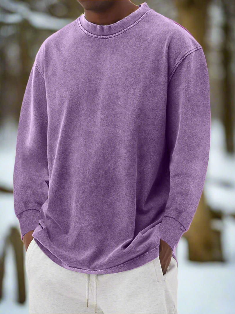 Bluza z długim rękawem i okrągłym dekoltem