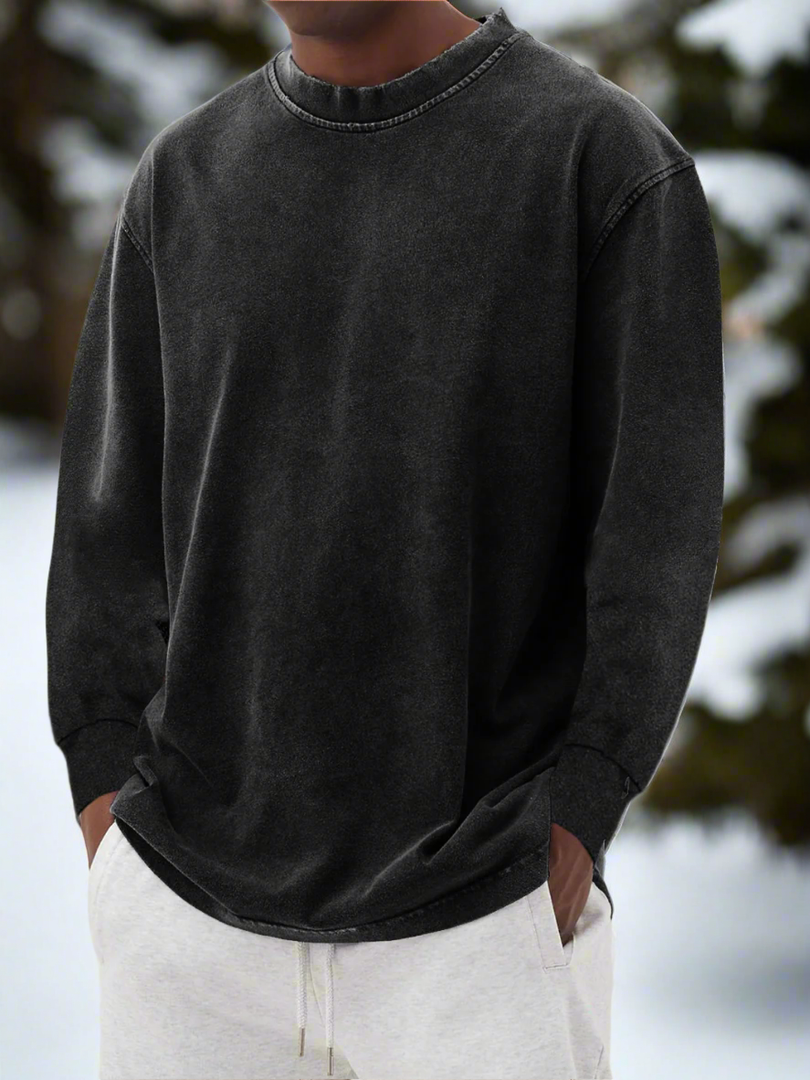 Bluza z długim rękawem i okrągłym dekoltem