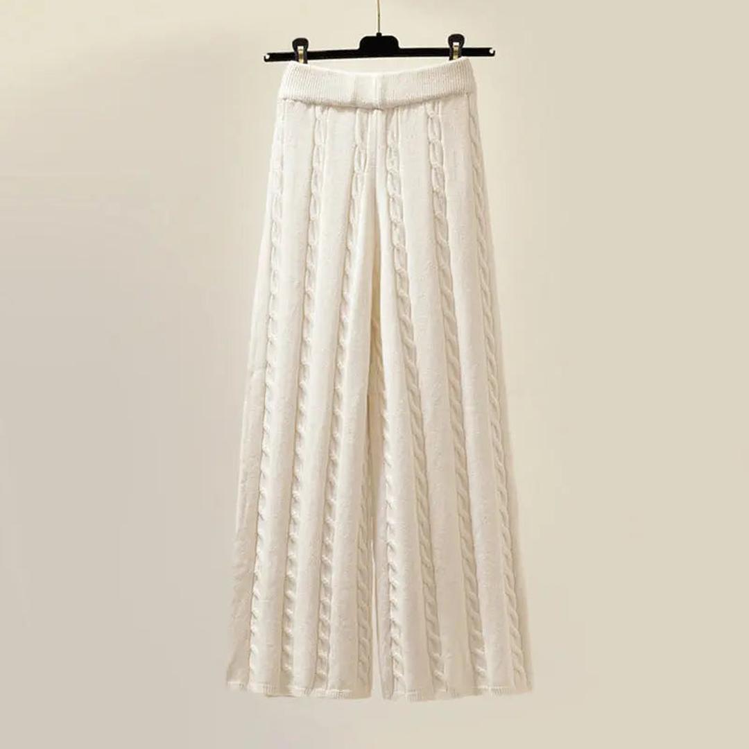 Damski trzyczęściowy dzianinowy zestaw zimowy