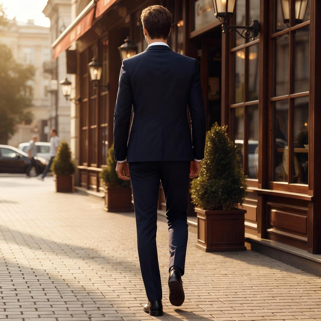 Męski trzyczęściowy garnitur z długimi rękawami