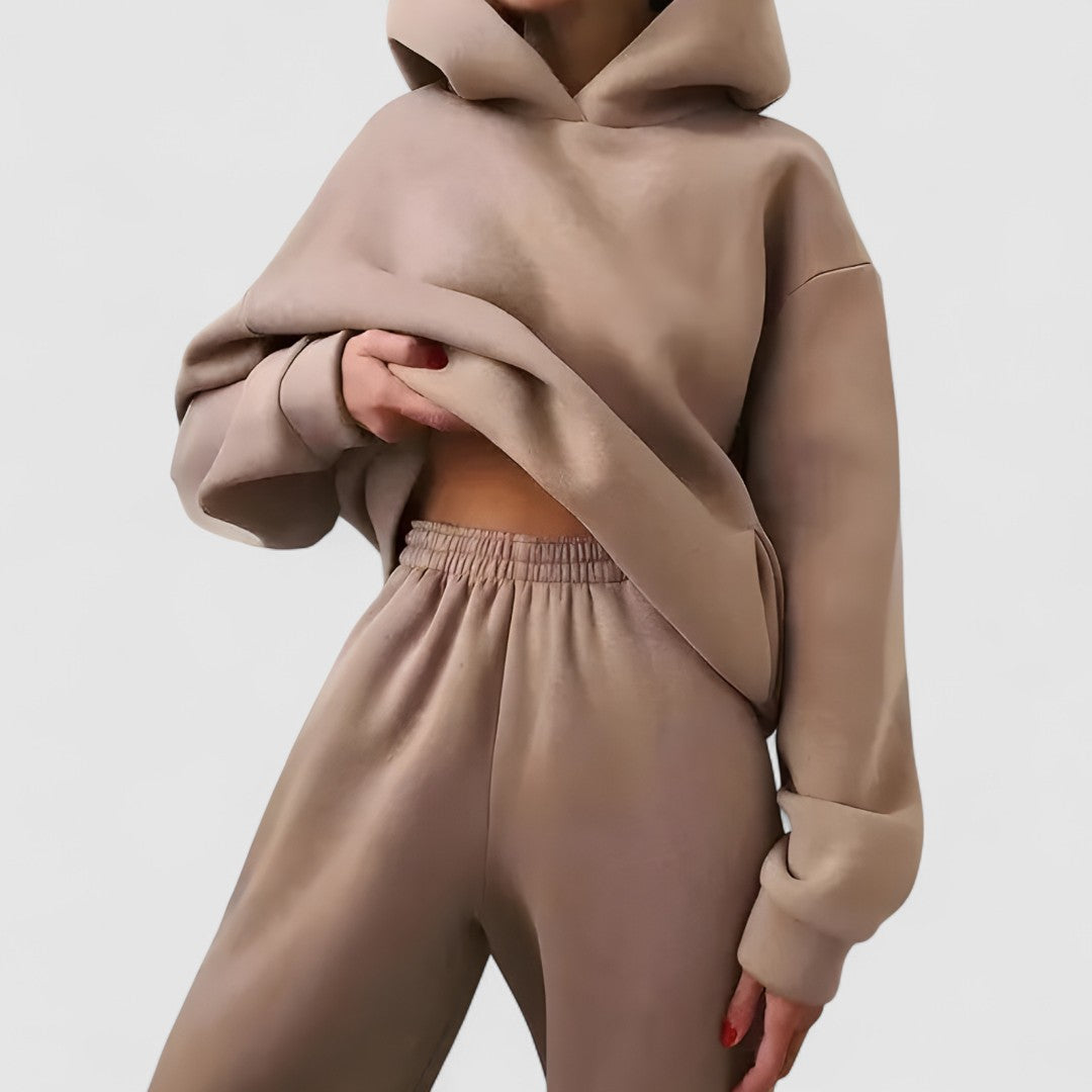 Damski Zestaw Z Bluzy Z Kapturem I Spodni Dresowych | Stylowy