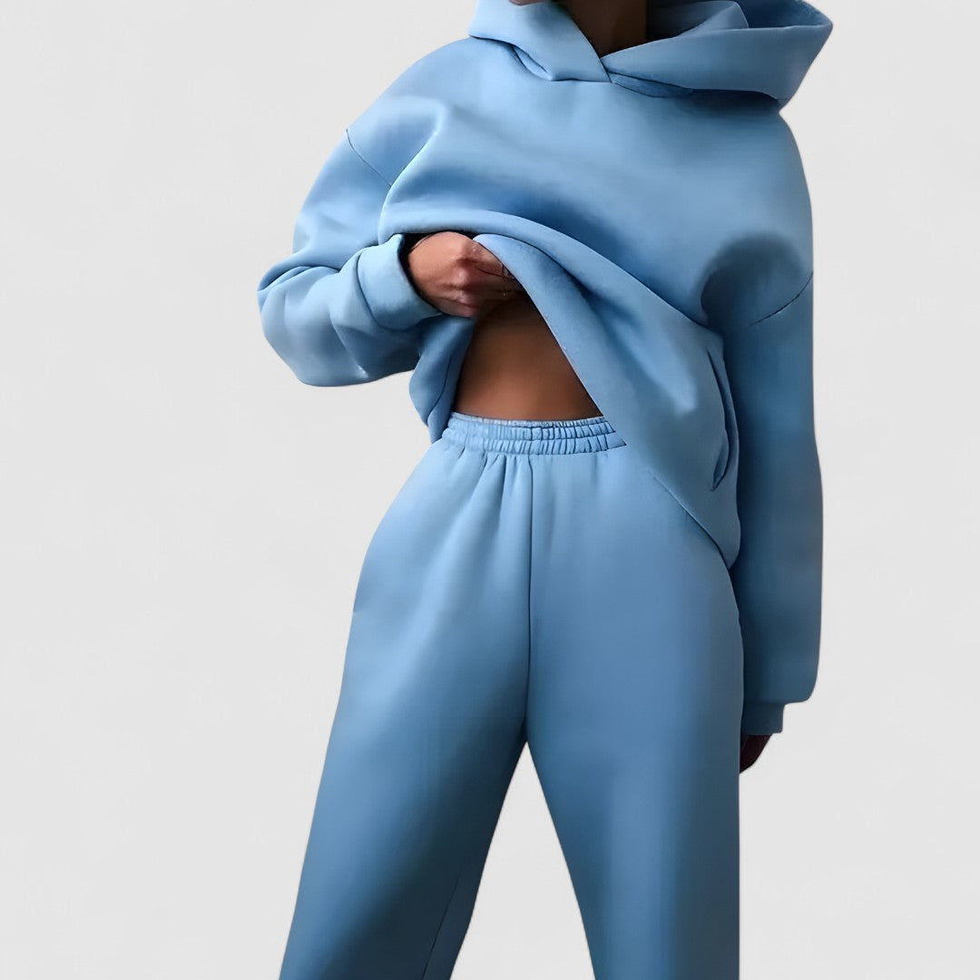 Damski Zestaw Z Bluzy Z Kapturem I Spodni Dresowych | Stylowy