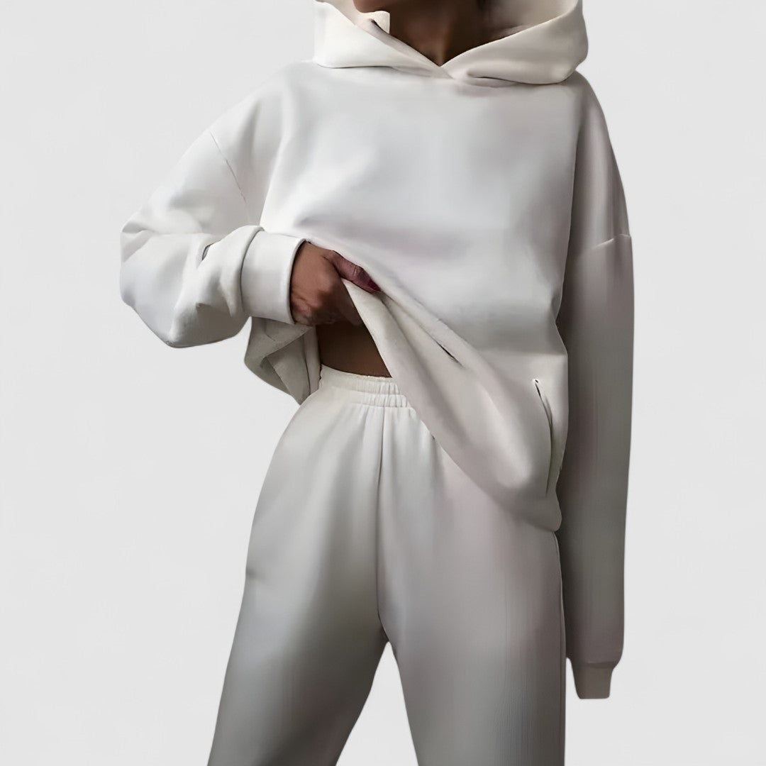 Damski Zestaw Z Bluzy Z Kapturem I Spodni Dresowych | Stylowy