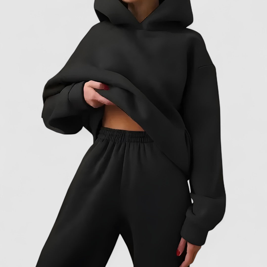 Damski Zestaw Z Bluzy Z Kapturem I Spodni Dresowych | Stylowy