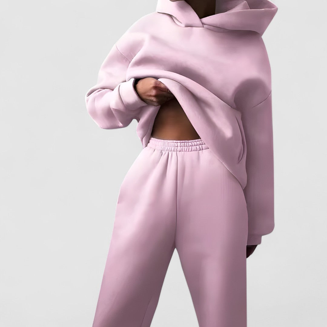 Damski Zestaw Z Bluzy Z Kapturem I Spodni Dresowych | Stylowy