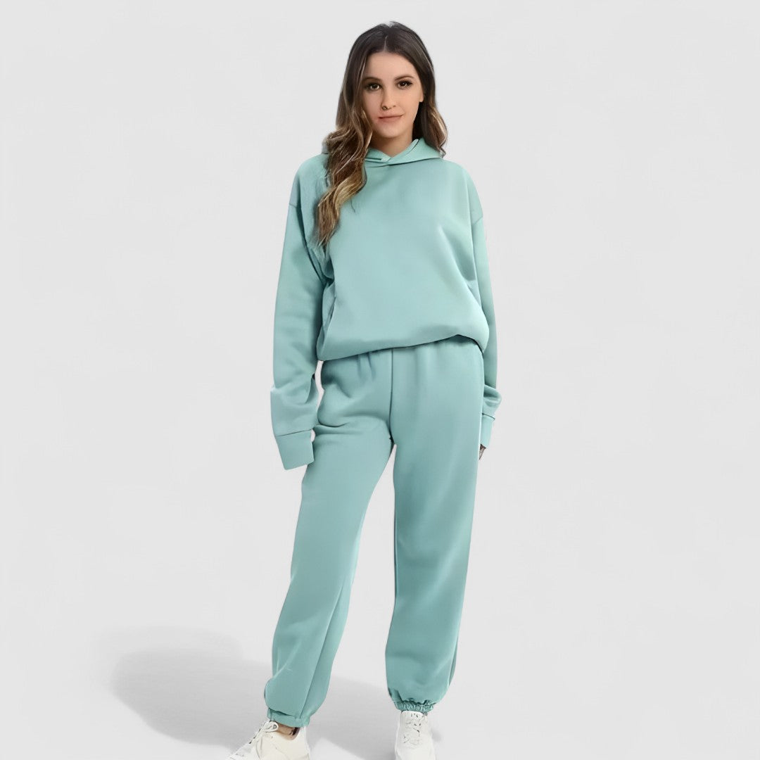 Damski Zestaw Z Bluzy Z Kapturem I Spodni Dresowych | Stylowy