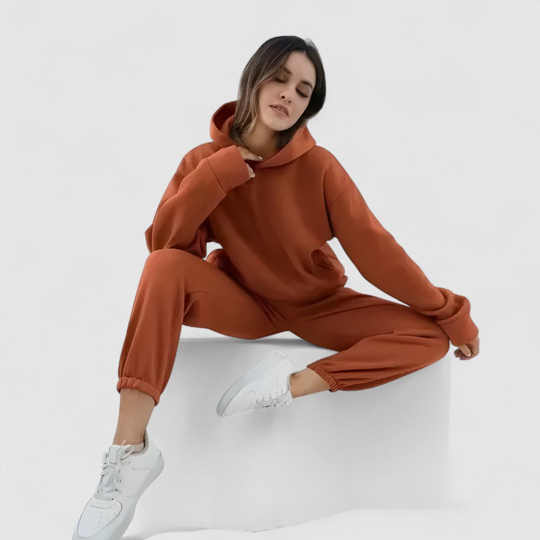 Damski Zestaw Z Bluzy Z Kapturem I Spodni Dresowych | Stylowy