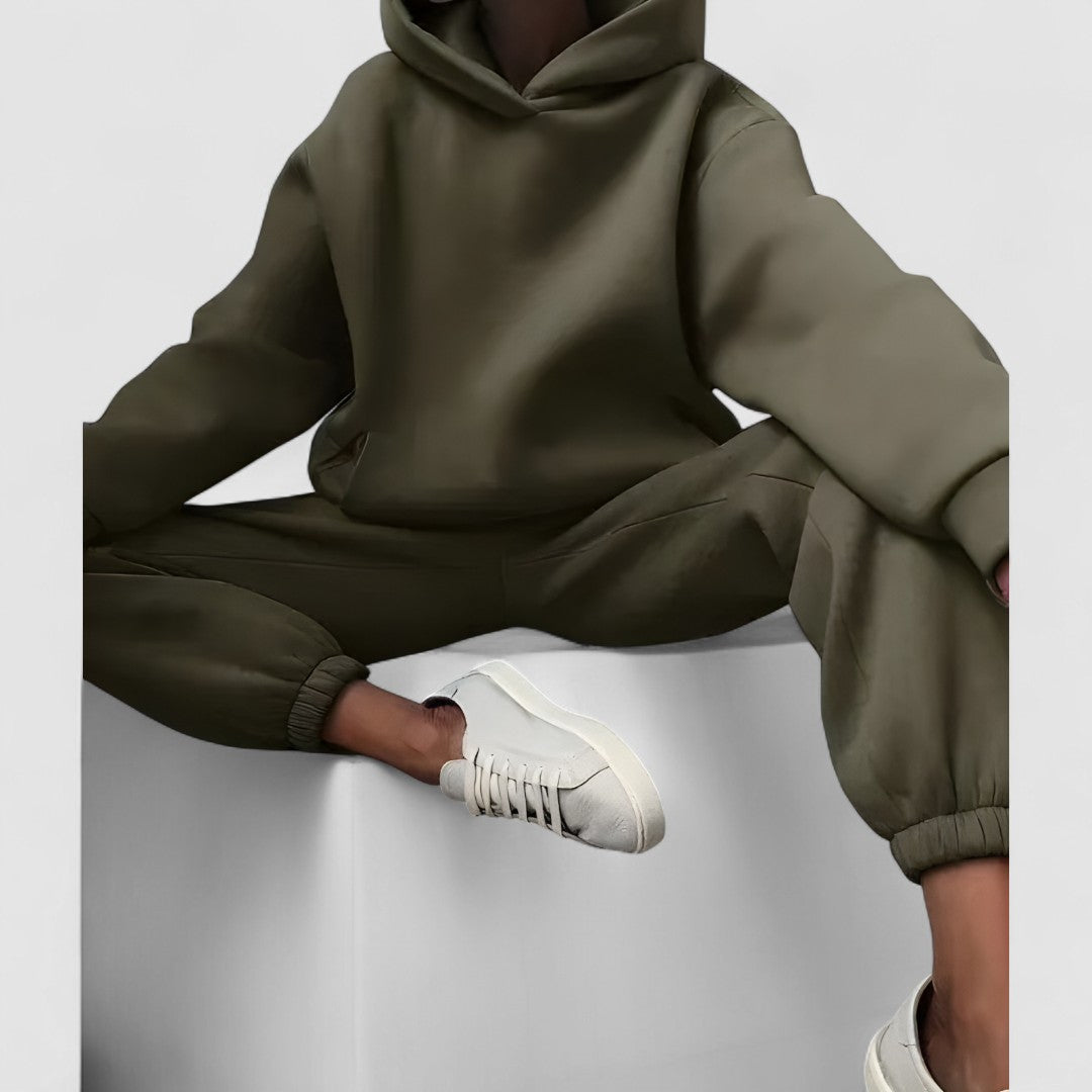 Damski Zestaw Z Bluzy Z Kapturem I Spodni Dresowych | Stylowy