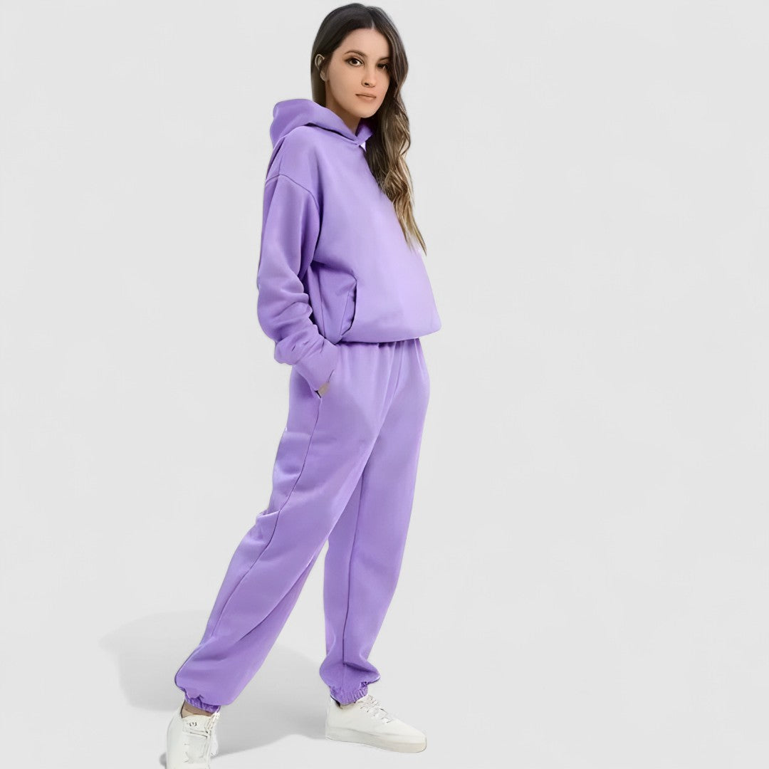 Damski Zestaw Z Bluzy Z Kapturem I Spodni Dresowych | Stylowy